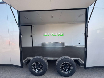 New 2025 RC Trailers 8.5X24 Car / Racing Trailer FULL ESCAPE DOOR WITH REMOVABLE FENDER TORSION AXLES