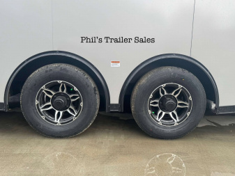 New 2025 RC Trailers 8.5X24 Car / Racing Trailer FULL ESCAPE DOOR WITH REMOVABLE FENDER TORSION AXLES