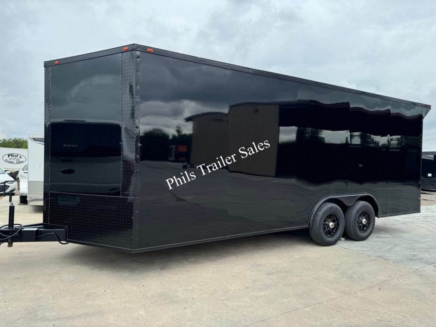 New 8.5X24 BLACKOUT PACKAGE ALUMINUM WHEELS Cargo / Enclosed Trailer 7'6'' INTERIOR