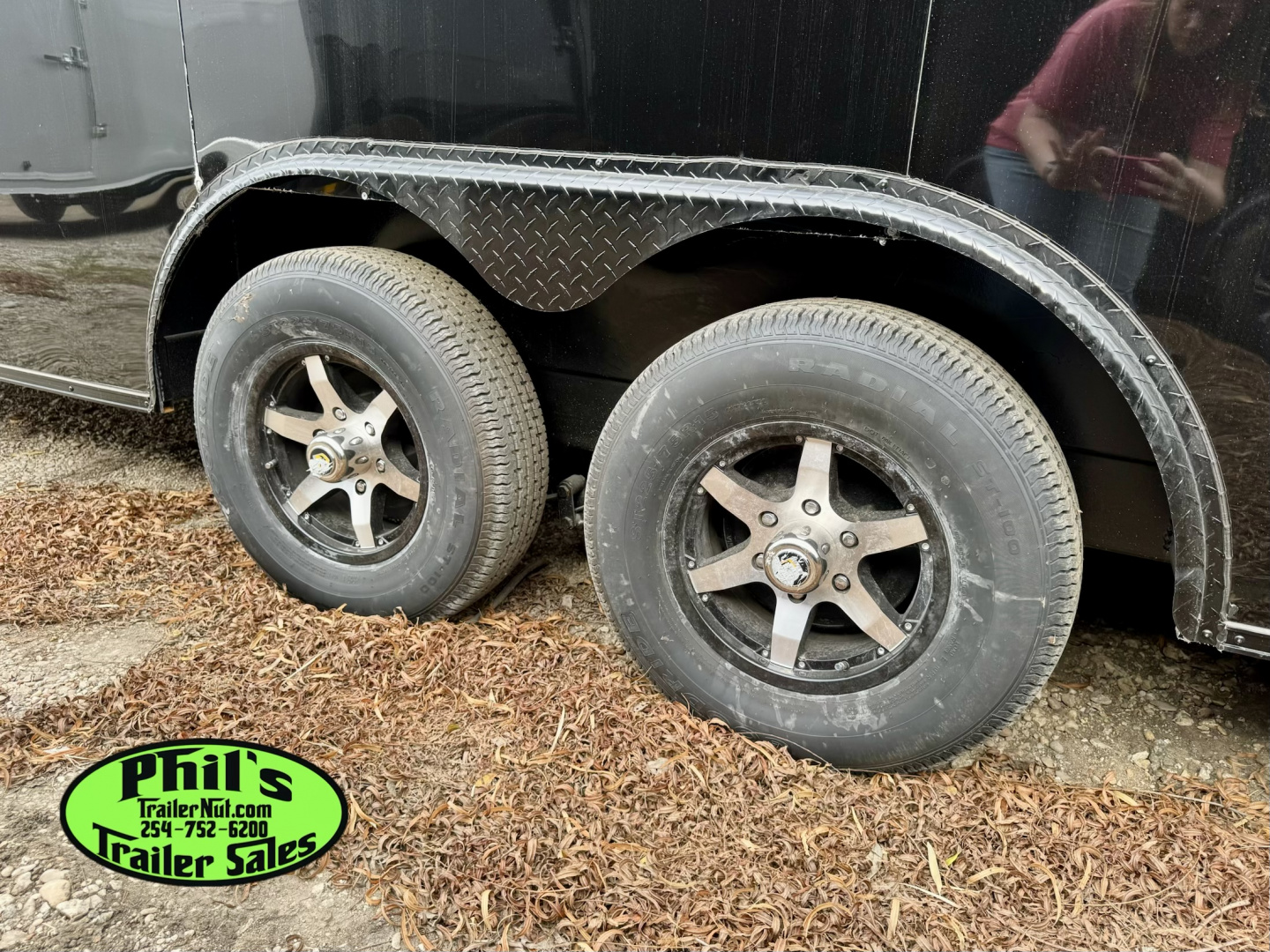 New 8.5X24 BLACKOUT PACKAGE ALUMINUM WHEELS Cargo / Enclosed Trailer 7'6'' INTERIOR