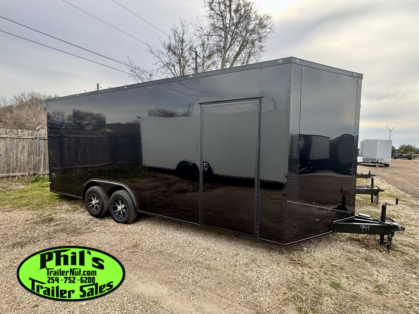 New 8.5X24 BLACKOUT PACKAGE ALUMINUM WHEELS Cargo / Enclosed Trailer 7'6'' INTERIOR