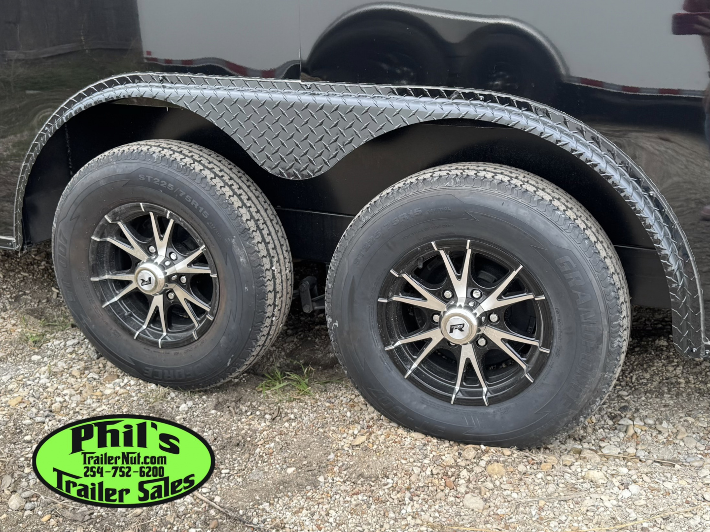 New 8.5X24 BLACKOUT PACKAGE ALUMINUM WHEELS Cargo / Enclosed Trailer 7'6'' INTERIOR