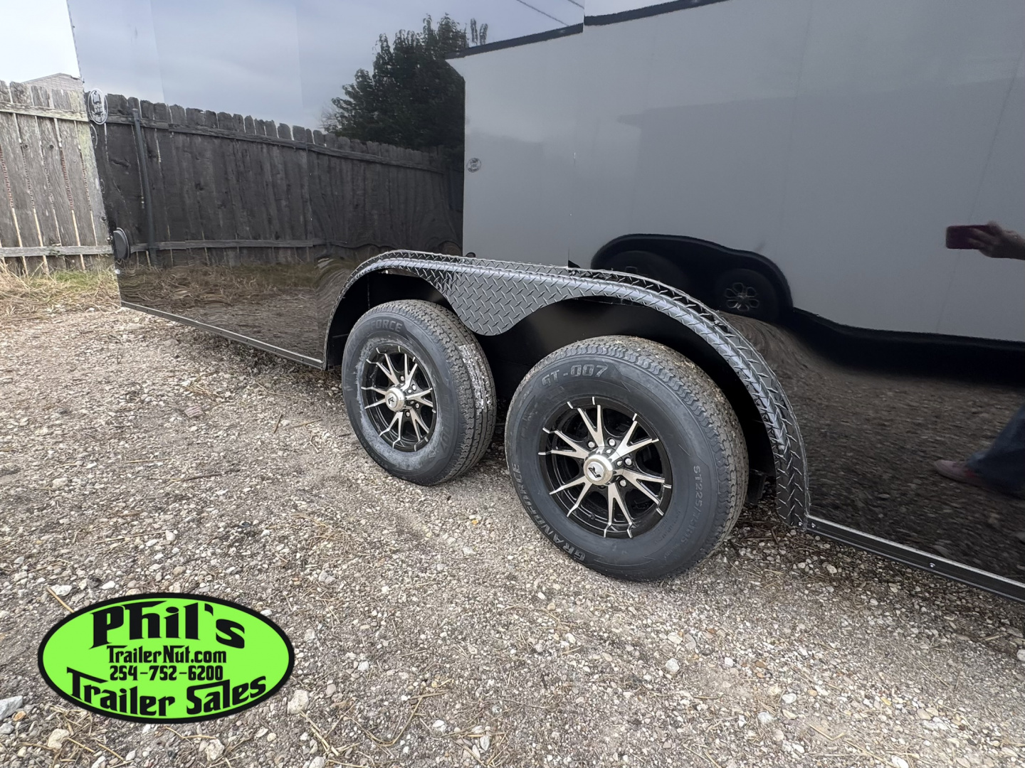 New 8.5X24 BLACKOUT PACKAGE ALUMINUM WHEELS Cargo / Enclosed Trailer 7'6'' INTERIOR