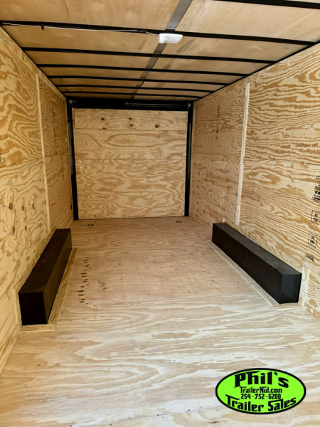 New 8.5X24 BLACKOUT PACKAGE ALUMINUM WHEELS Cargo / Enclosed Trailer 7'6'' INTERIOR