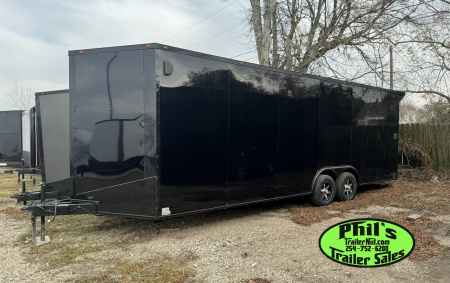 New 8.5X24 BLACKOUT PACKAGE ALUMINUM WHEELS Cargo / Enclosed Trailer 7'6'' INTERIOR