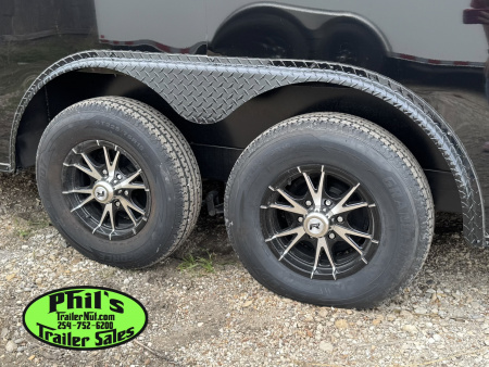 New 8.5X24 BLACKOUT PACKAGE ALUMINUM WHEELS Cargo / Enclosed Trailer 7'6'' INTERIOR