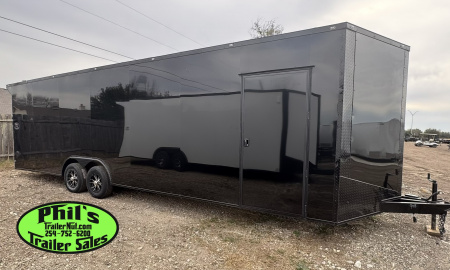 New 8.5X24 BLACKOUT PACKAGE ALUMINUM WHEELS Cargo / Enclosed Trailer 7'6'' INTERIOR