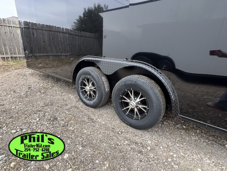 New 8.5X24 BLACKOUT PACKAGE ALUMINUM WHEELS Cargo / Enclosed Trailer 7'6'' INTERIOR