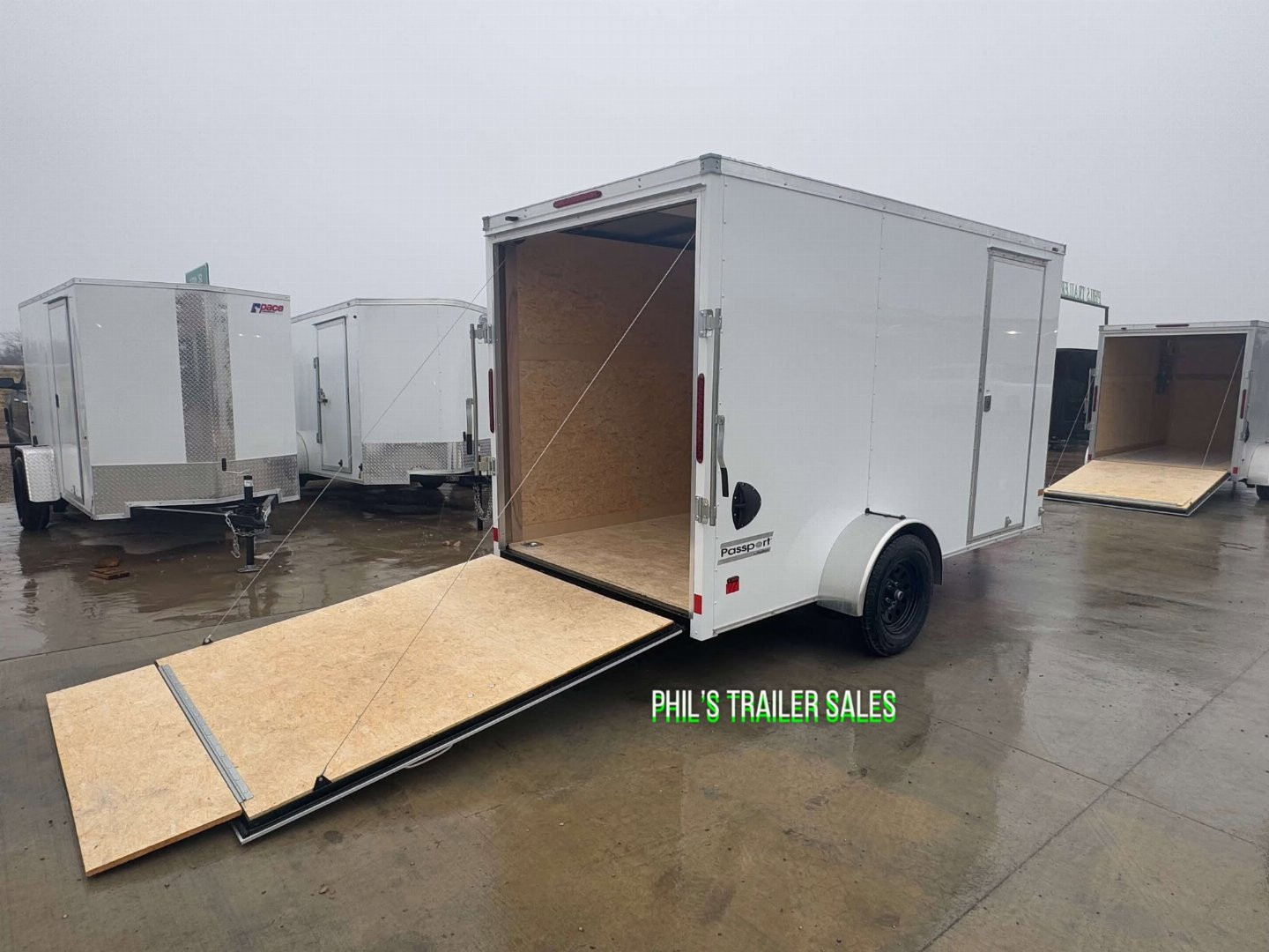 New HAULMARK PASSPORT 6X12 6' 6 INTERIOR Enclosed Cargo Trailer D SERIES SEMI SCREWLESS EXTERIOR