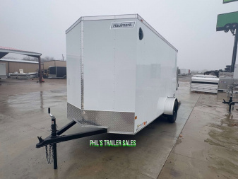 New HAULMARK PASSPORT 6X12 6' 6 INTERIOR Enclosed Cargo Trailer D SERIES SEMI SCREWLESS EXTERIOR
