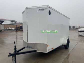 New HAULMARK PASSPORT 6X12 6' 6 INTERIOR Enclosed Cargo Trailer D SERIES SEMI SCREWLESS EXTERIOR
