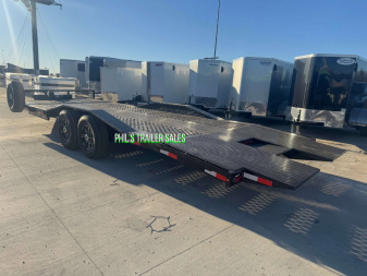 New 102 X 24 DRIVE OVER FENDER TILT TRAILER EQUIPMENT Trailer HEAVY DUTY 7K AXLES STEEL DECK