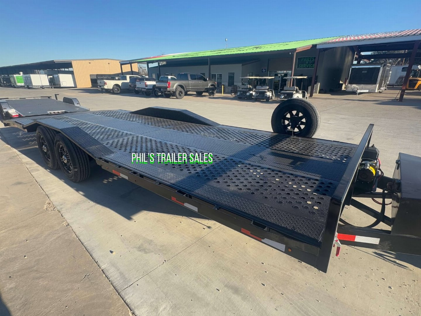 New 102 X 24 DRIVE OVER FENDER TILT TRAILER OPEN CAR HAULER Trailer HEAVY DUTY 7K AXLES STEEL DECK