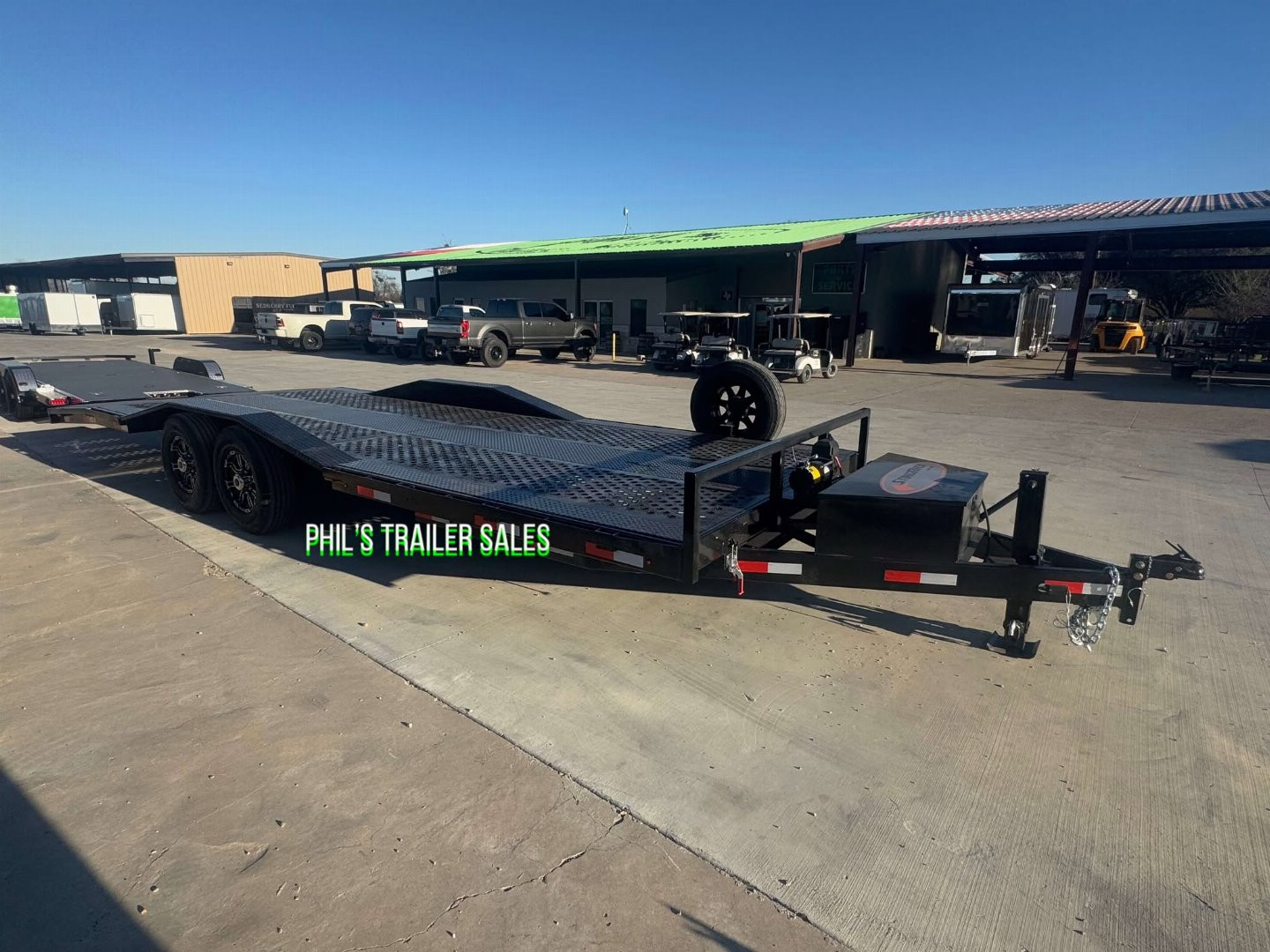 New 102 X 24 DRIVE OVER FENDER TILT TRAILER OPEN CAR HAULER Trailer HEAVY DUTY 7K AXLES STEEL DECK