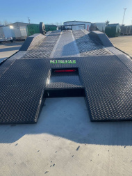 New 102 X 24 DRIVE OVER FENDER TILT TRAILER OPEN CAR HAULER Trailer HEAVY DUTY 7K AXLES STEEL DECK
