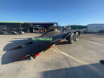 New 102 X 24 DRIVE OVER FENDER TILT TRAILER OPEN CAR HAULER Trailer HEAVY DUTY 7K AXLES STEEL DECK
