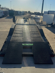 New 102 X 24 DRIVE OVER FENDER TILT TRAILER OPEN CAR HAULER Trailer HEAVY DUTY 7K AXLES STEEL DECK
