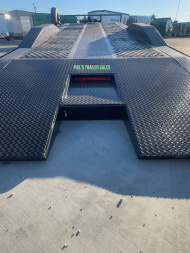 New 102 X 24 DRIVE OVER FENDER TILT TRAILER OPEN CAR HAULER Trailer HEAVY DUTY 7K AXLES STEEL DECK