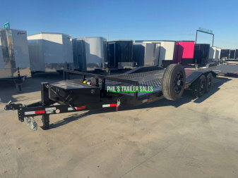 New 102 X 24 DRIVE OVER FENDER TILT TRAILER OPEN CAR HAULER Trailer HEAVY DUTY 7K AXLES STEEL DECK