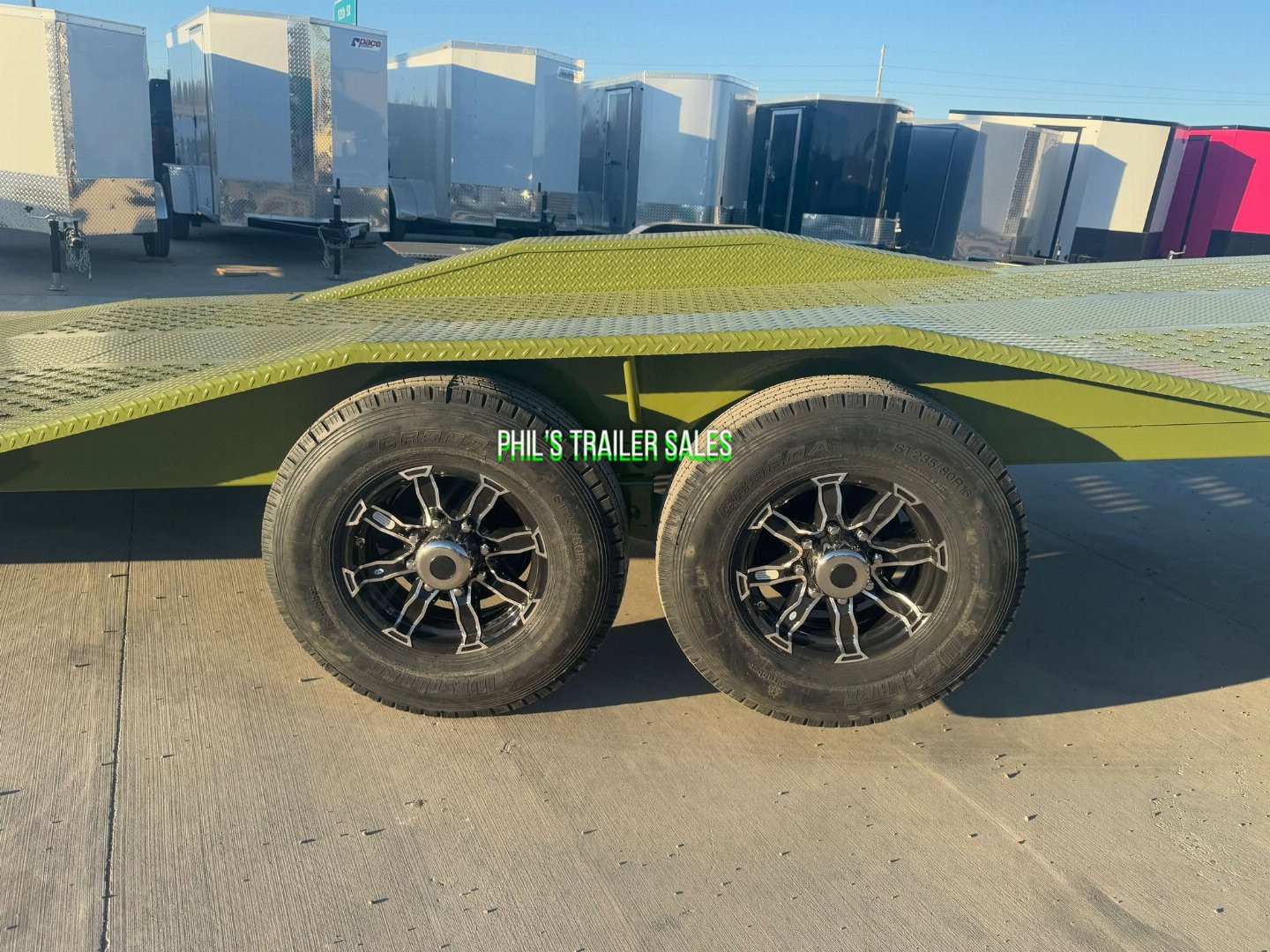 New 102 X 24 DRIVE OVER FENDER TILT Equipment Trailer HEAVY DUTY 7K AXLES STEEL DECK