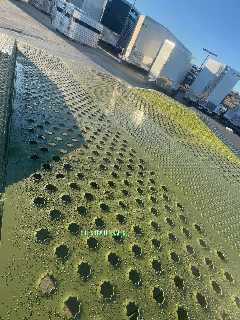 New 102 X 24 DRIVE OVER FENDER TILT Equipment Trailer HEAVY DUTY 7K AXLES STEEL DECK