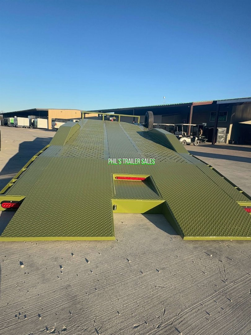 New 102 X 24 DRIVE OVER FENDER TILT Equipment Trailer HEAVY DUTY 7K AXLES STEEL DECK