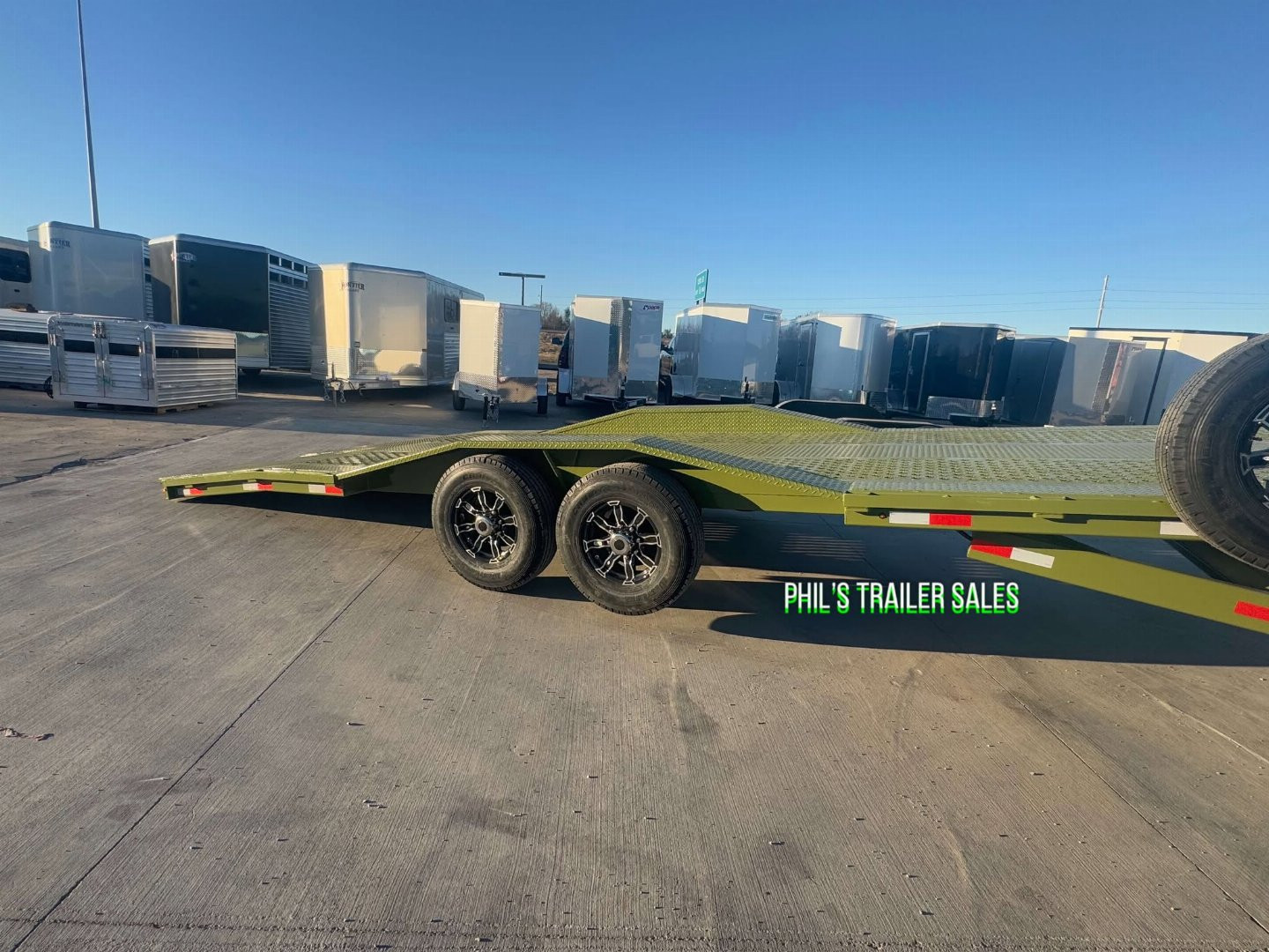New 102 X 24 DRIVE OVER FENDER TILT Equipment Trailer HEAVY DUTY 7K AXLES STEEL DECK