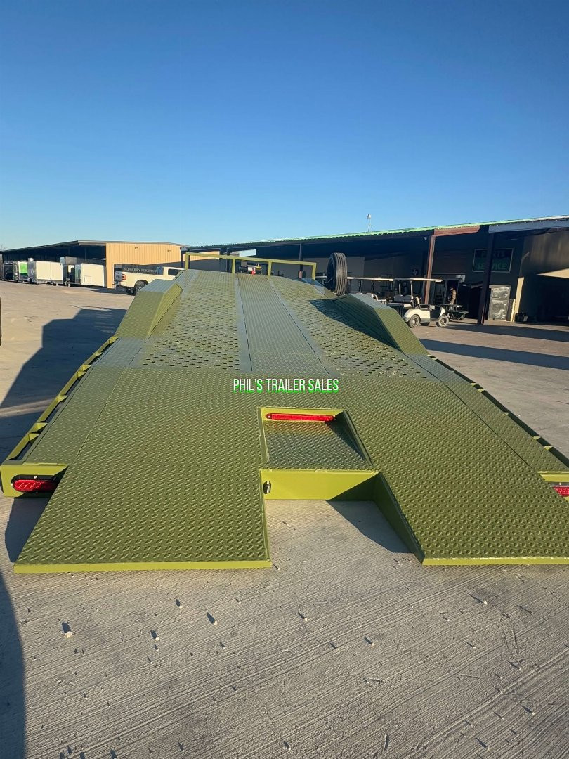 New 102 X 24 DRIVE OVER FENDER TILT Equipment Trailer HEAVY DUTY 7K AXLES STEEL DECK