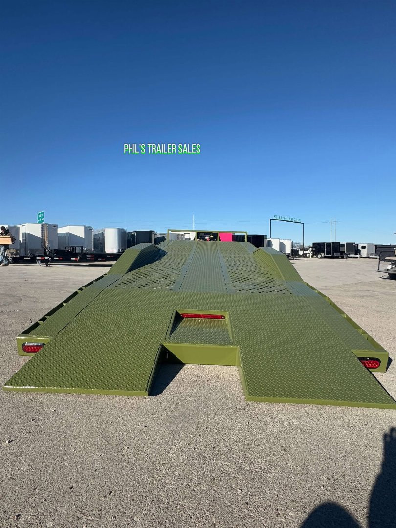 New 102 X 24 DRIVE OVER FENDER TILT Equipment Trailer HEAVY DUTY 7K AXLES STEEL DECK