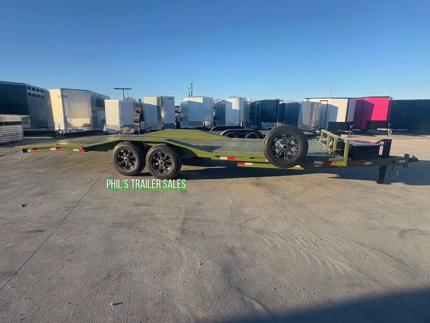 New 102 X 24 DRIVE OVER FENDER TILT Equipment Trailer HEAVY DUTY 7K AXLES STEEL DECK