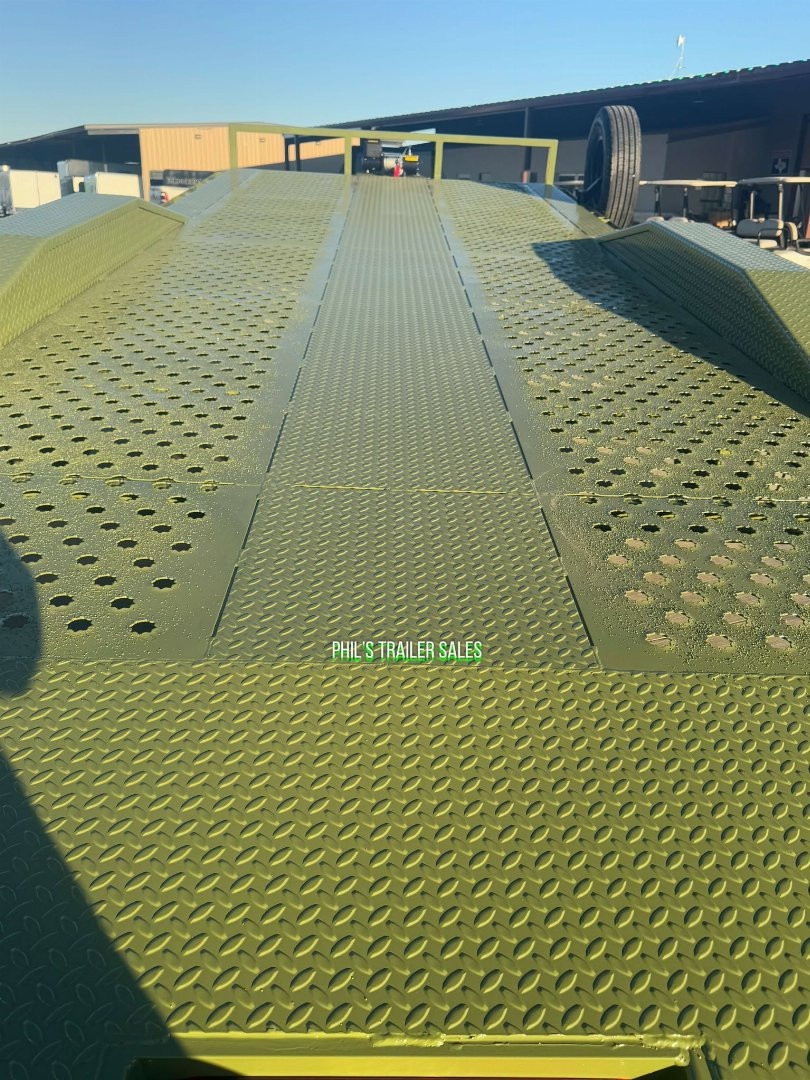 New 102 X 24 DRIVE OVER FENDER TILT Equipment Trailer HEAVY DUTY 7K AXLES STEEL DECK