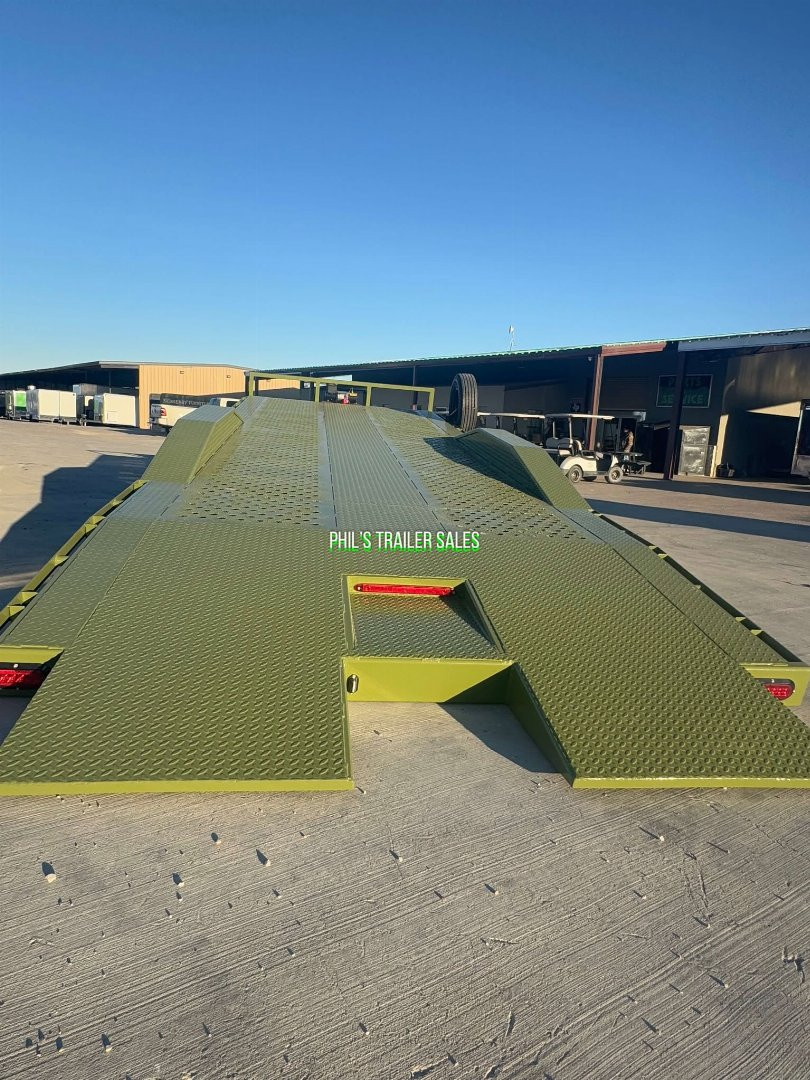 New 102 X 24 DRIVE OVER FENDER TILT Equipment Trailer HEAVY DUTY 7K AXLES STEEL DECK