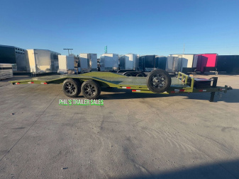 New 102 X 24 DRIVE OVER FENDER TILT Equipment Trailer HEAVY DUTY 7K AXLES STEEL DECK