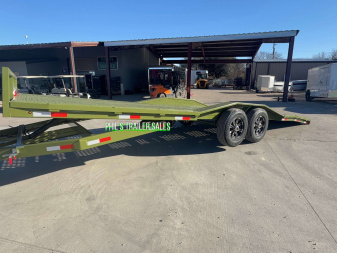 New 102 X 24 DRIVE OVER FENDER TILT Equipment Trailer HEAVY DUTY 7K AXLES STEEL DECK