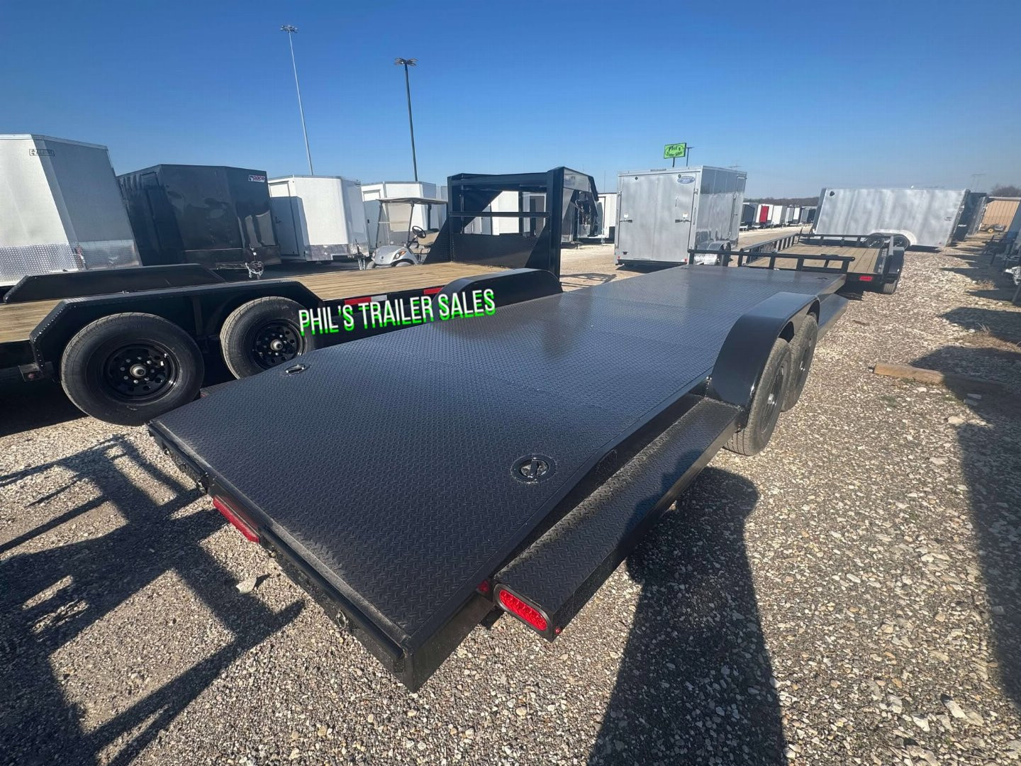 New Stanley Trailers 83X24 UPGRADED 6000LB AXLES D RATED TO 9990 GVWR STEEL DECK OPEN CAR HAULER 83X24 Utility Trailer