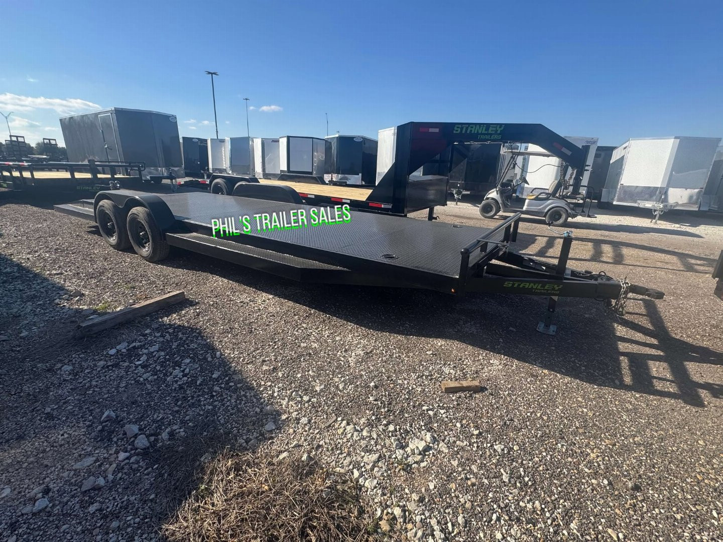 New Stanley Trailers 83X24 UPGRADED 6000LB AXLES D RATED TO 9990 GVWR STEEL DECK OPEN CAR HAULER 83X24 Utility Trailer