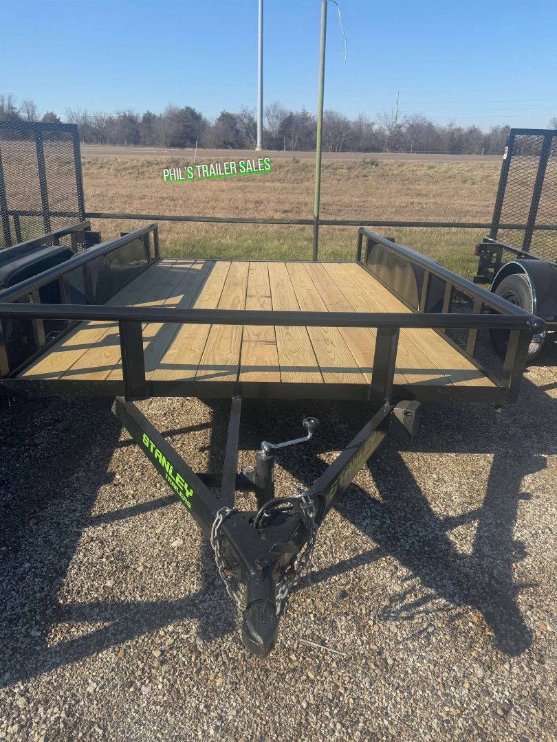 New 2025 Stanley Trailers 83X12 PIPE TOP OPEN TRAILER Utility Trailer SLIDE IN RAMPS