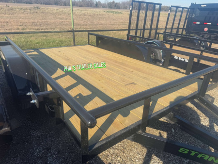 New 2025 Stanley Trailers 83X12 PIPE TOP OPEN TRAILER Utility Trailer SLIDE IN RAMPS