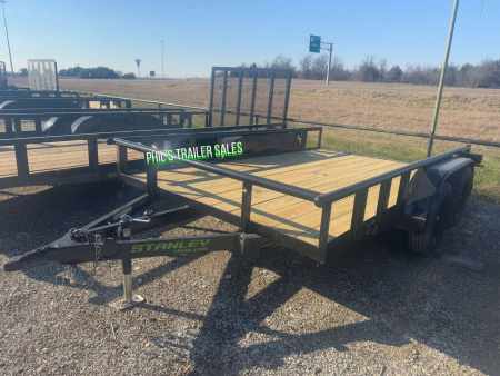 New 2025 Stanley Trailers 83X12 PIPE TOP OPEN TRAILER Utility Trailer SLIDE IN RAMPS