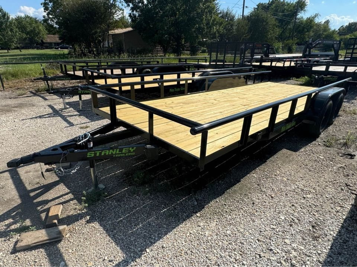 New Stanley Trailers 83X14 PIPE TOP OPEN TRAILER Utility Trailer SLIDE IN RAMPS