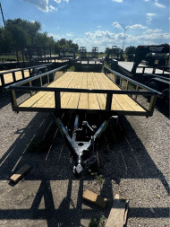 New Stanley Trailers 83X14 PIPE TOP OPEN TRAILER Utility Trailer SLIDE IN RAMPS