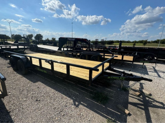 New Stanley Trailers 83X14 PIPE TOP OPEN TRAILER Utility Trailer SLIDE IN RAMPS