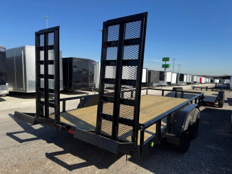 New 2025 Stanley Trailers 83X20 PIPE TOP EQUIPMENT TRAILER Utility Trailer HEAVY DUTY 6K AXLES D RATED FOR 9990LBS STAND UP RAMPS