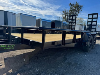 New 2025 Stanley Trailers 83X20 PIPE TOP EQUIPMENT TRAILER Utility Trailer HEAVY DUTY 6K AXLES D RATED FOR 9990LBS STAND UP RAMPS