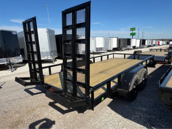 New 2025 Stanley Trailers 83X20 PIPE TOP EQUIPMENT TRAILER Utility Trailer HEAVY DUTY 6K AXLES D RATED FOR 9990LBS STAND UP RAMPS