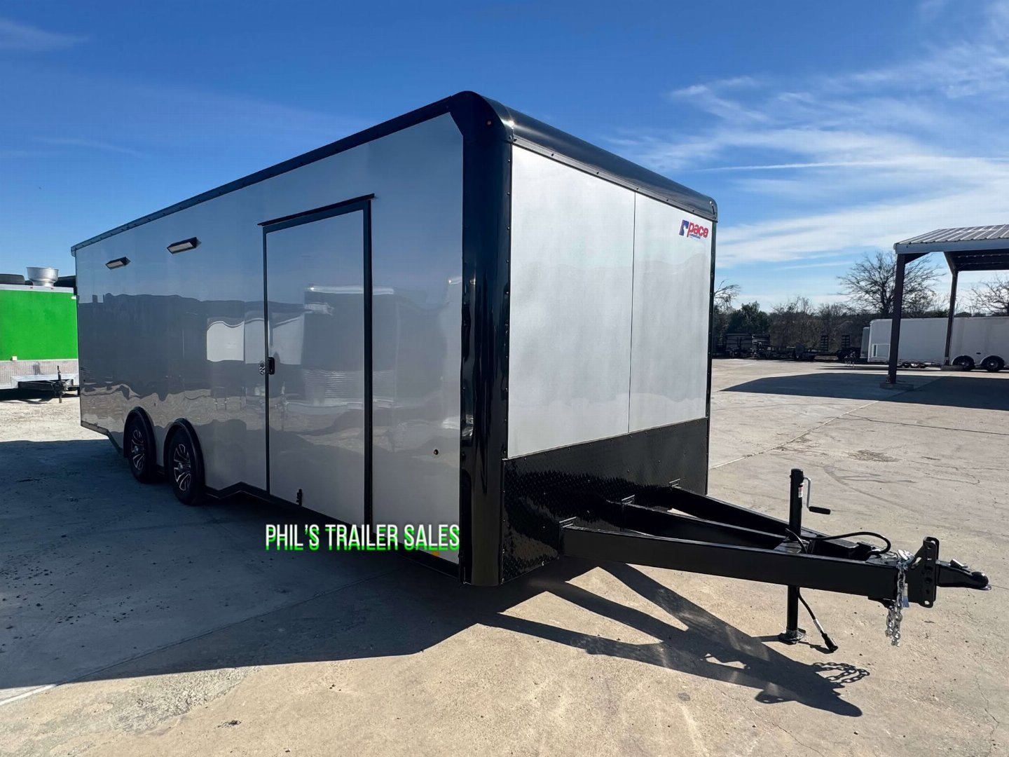 New 2025 Pace American 8.5 X24 CARGO SPORT Car / Racing Trailer ESCAPE DOOR SPREAD AXLES