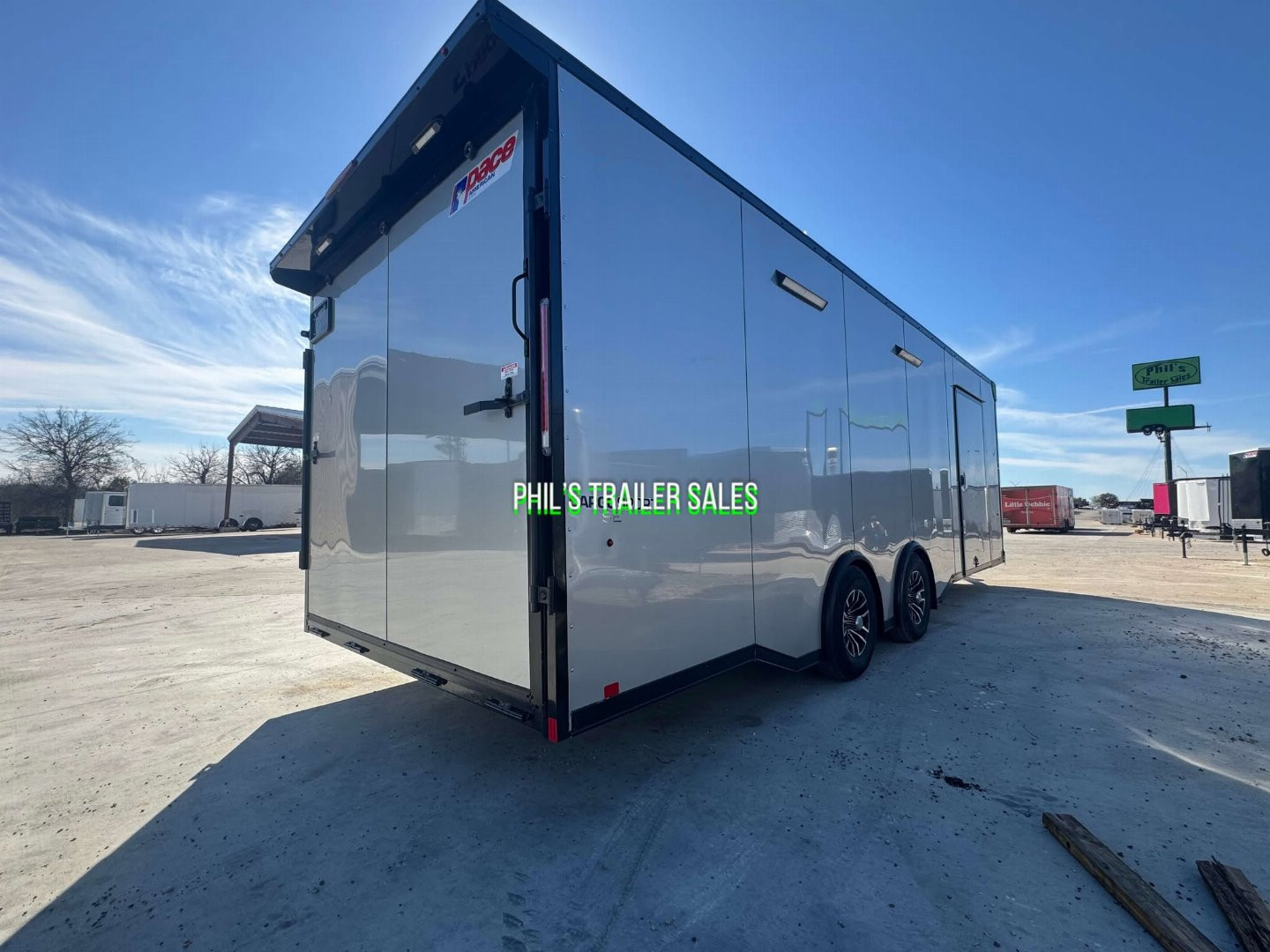 New 2025 Pace American 8.5 X24 CARGO SPORT Car / Racing Trailer ESCAPE DOOR SPREAD AXLES