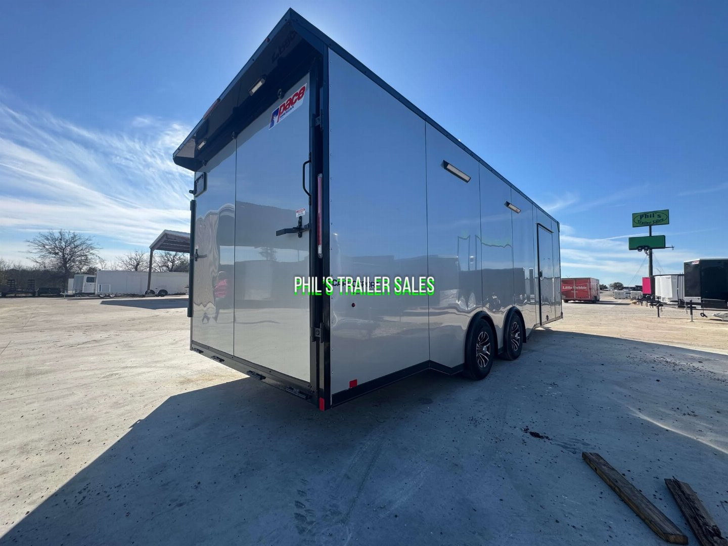 New 2025 Pace American 8.5 X24 CARGO SPORT Car / Racing Trailer ESCAPE DOOR SPREAD AXLES