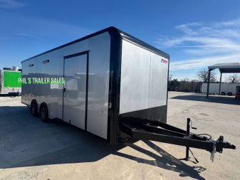 New 2025 Pace American 8.5 X24 CARGO SPORT Car / Racing Trailer ESCAPE DOOR SPREAD AXLES