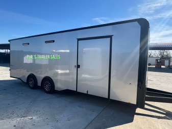 New 2025 Pace American 8.5 X24 CARGO SPORT Car / Racing Trailer ESCAPE DOOR SPREAD AXLES